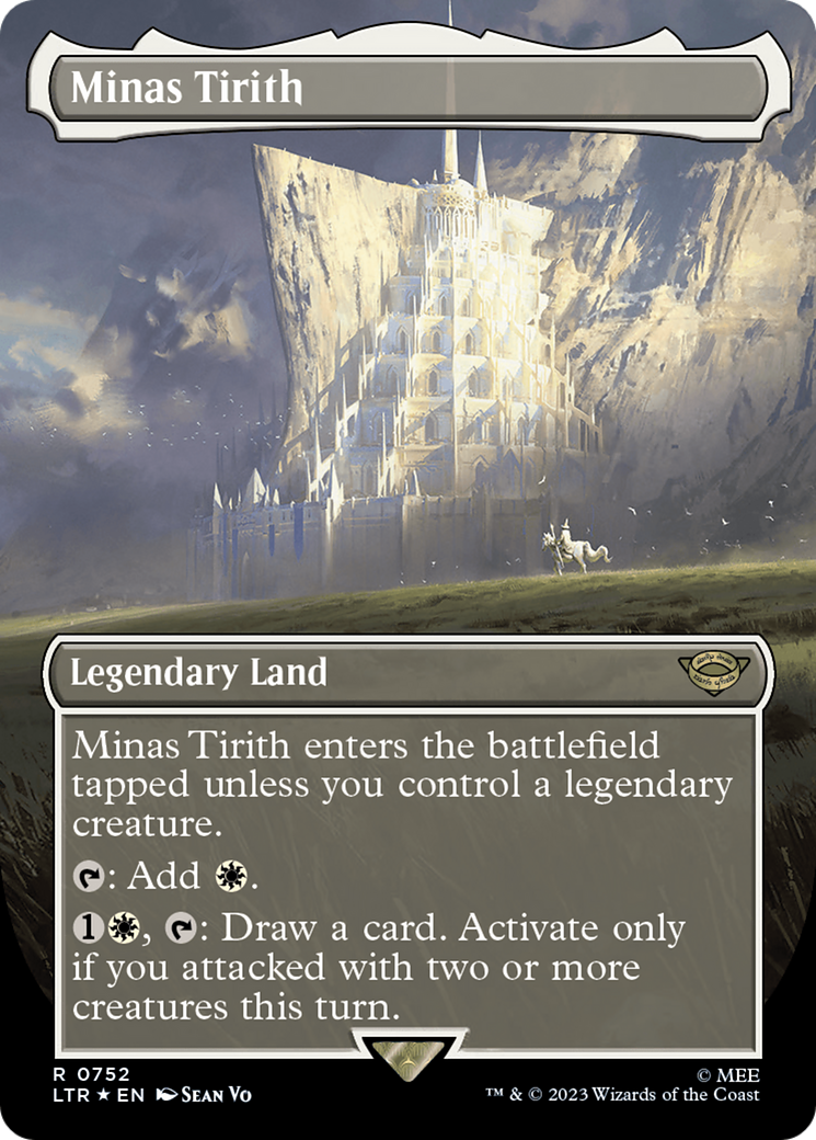 Minas Tirith (LTR-752) - The Lord of the Rings: Tales of Middle-earth (Borderless) Foil - Premium MTG Single from Wizards of the Coast - Just $4.42! Shop now at Game Crave Tournament Store