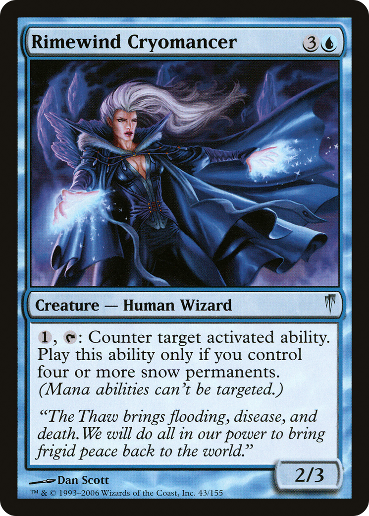 Rimewind Cryomancer (CSP-043) - Coldsnap Foil - Premium MTG Single from Wizards of the Coast - Just $4.56! Shop now at Game Crave Tournament Store