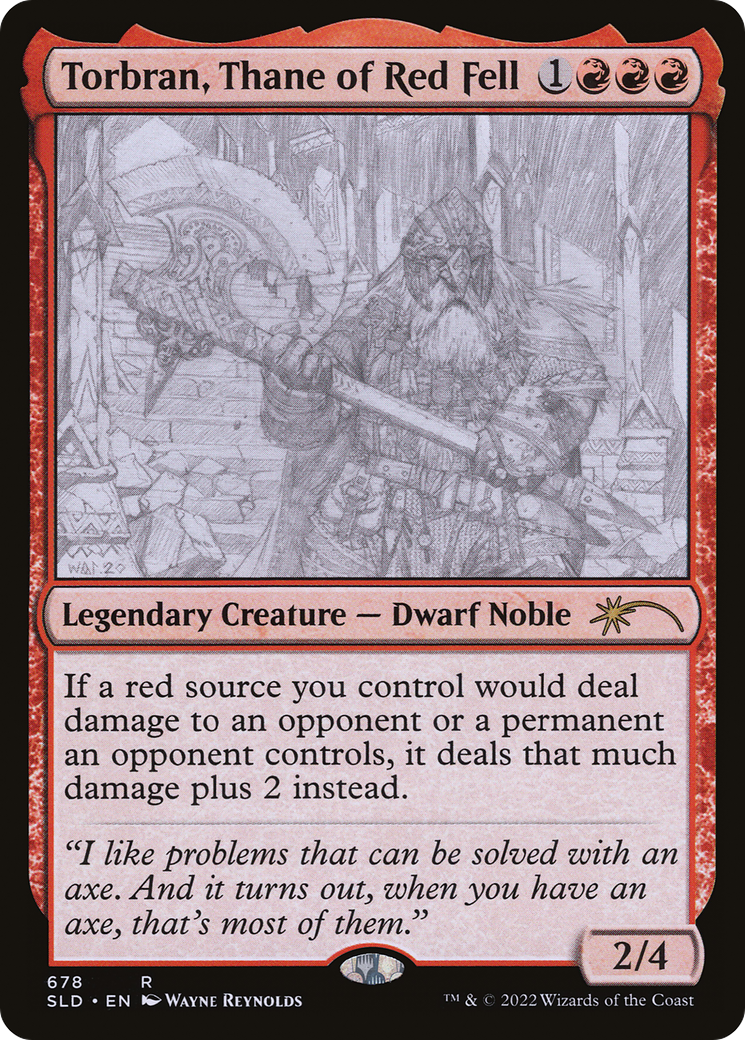 Torbran, Thane of Red Fell (SLD-678) - Secret Lair Drop Foil - Premium MTG Single from Wizards of the Coast - Just $0.97! Shop now at Game Crave Tournament Store