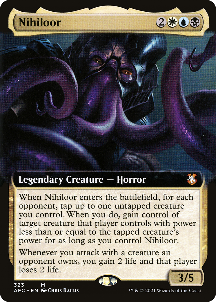 Nihiloor (AFC-323) - Forgotten Realms Commander: (Extended Art) - Premium MTG Single from Wizards of the Coast - Just $0.99! Shop now at Game Crave Tournament Store