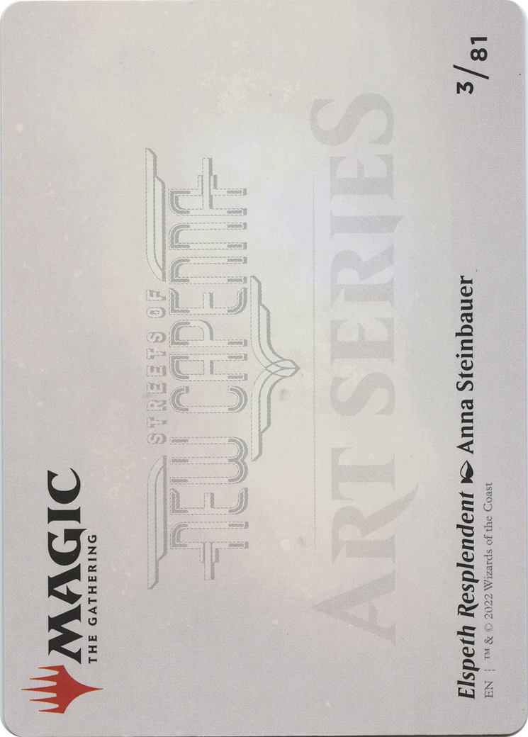 Elspeth Resplendent // Elspeth Resplendent (ASNC-003) - New Capenna Art Series (Borderless) Foil - Premium MTG Single from Wizards of the Coast - Just $0! Shop now at Game Crave Tournament Store