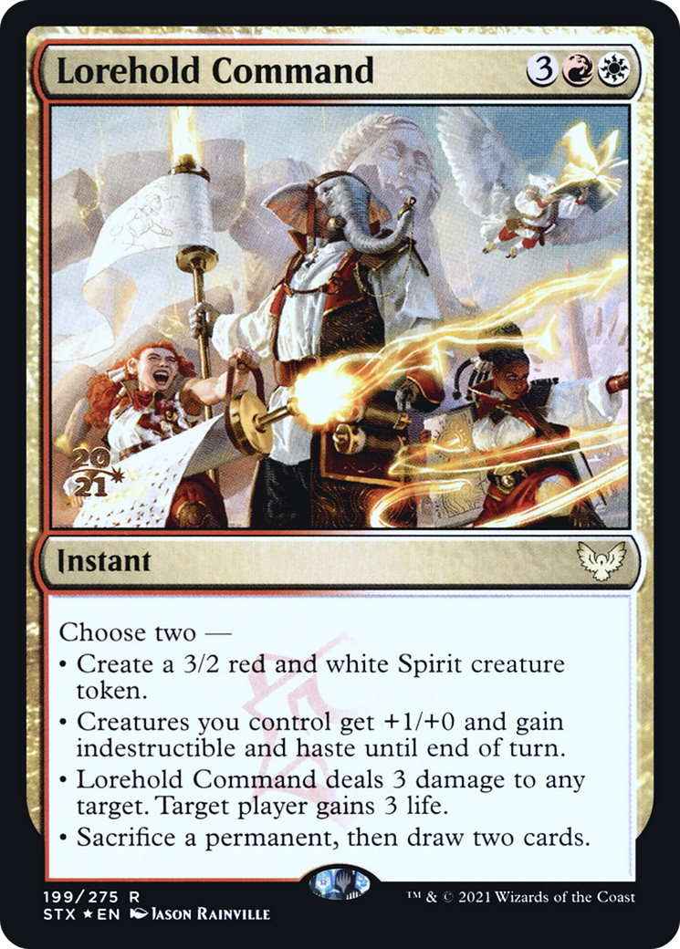 Lorehold Command (PSTX-199S) - Strixhaven: School of Mages Promos Foil - Premium MTG Single from Wizards of the Coast - Just $0.70! Shop now at Game Crave Tournament Store