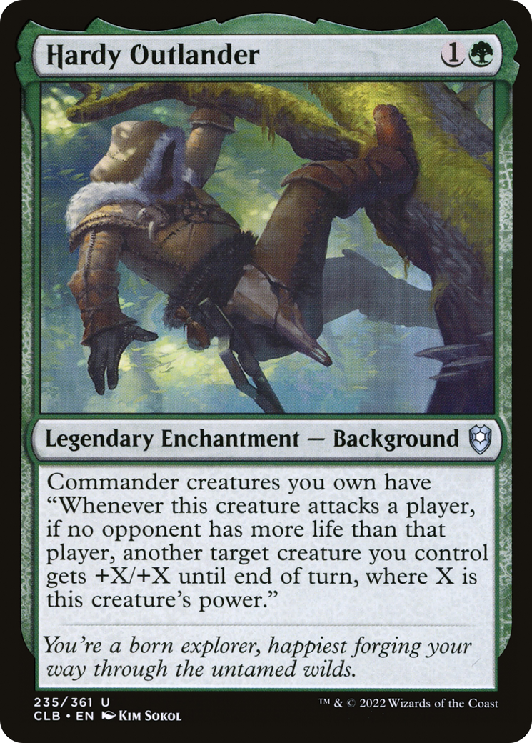 Hardy Outlander (CLB-235) - Commander Legends: Battle for Baldur's Gate - Premium MTG Single from Wizards of the Coast - Just $0.08! Shop now at Game Crave Tournament Store