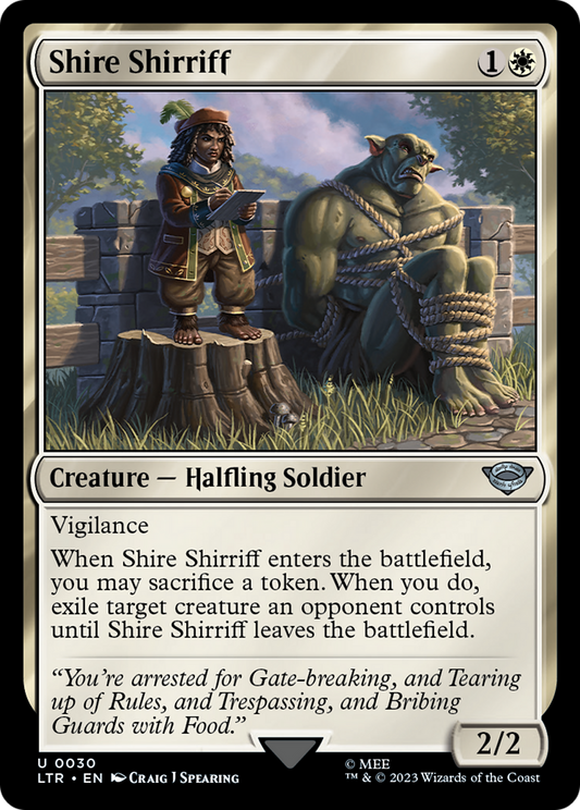 Shire Shirriff (LTR-030) - The Lord of the Rings: Tales of Middle-earth - Premium MTG Single from Wizards of the Coast - Just $0.08! Shop now at Game Crave Tournament Store
