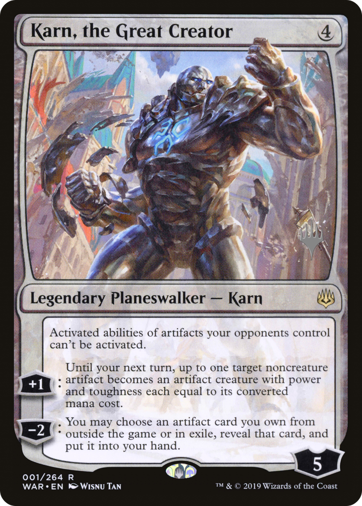 Karn, the Great Creator (PWAR-01P) - War of the Spark Promos - Premium MTG Single from Wizards of the Coast - Just $4.29! Shop now at Game Crave Tournament Store