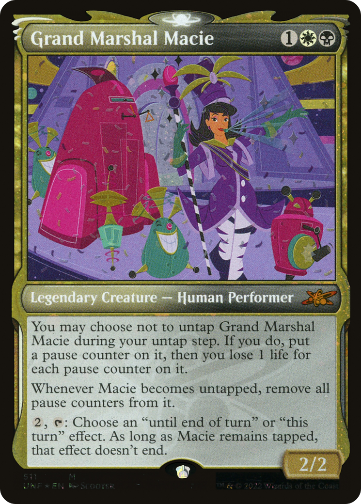 Grand Marshal Macie (UNF-511) - Unfinity: (Showcase) Foil - Premium MTG Single from Wizards of the Coast - Just $0.25! Shop now at Game Crave Tournament Store