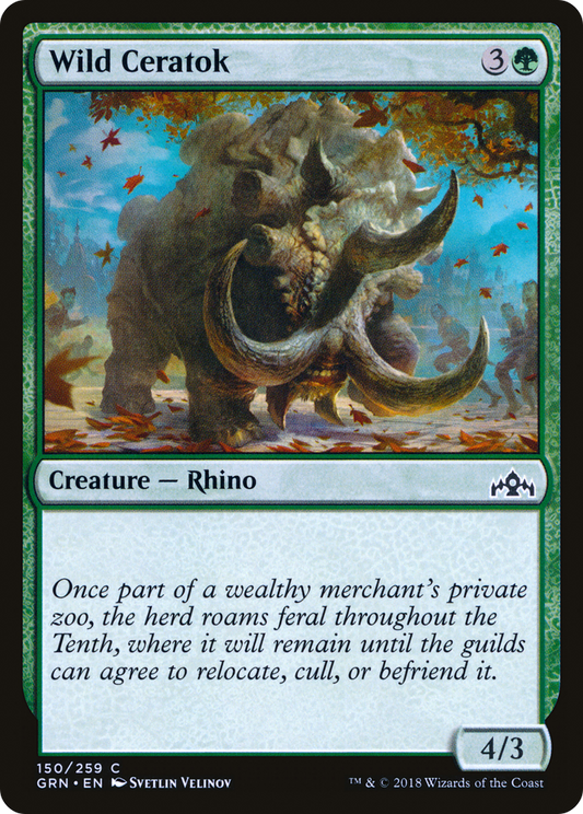 Wild Ceratok (GRN-150) - Guilds of Ravnica - Premium MTG Single from Wizards of the Coast - Just $0.25! Shop now at Game Crave Tournament Store
