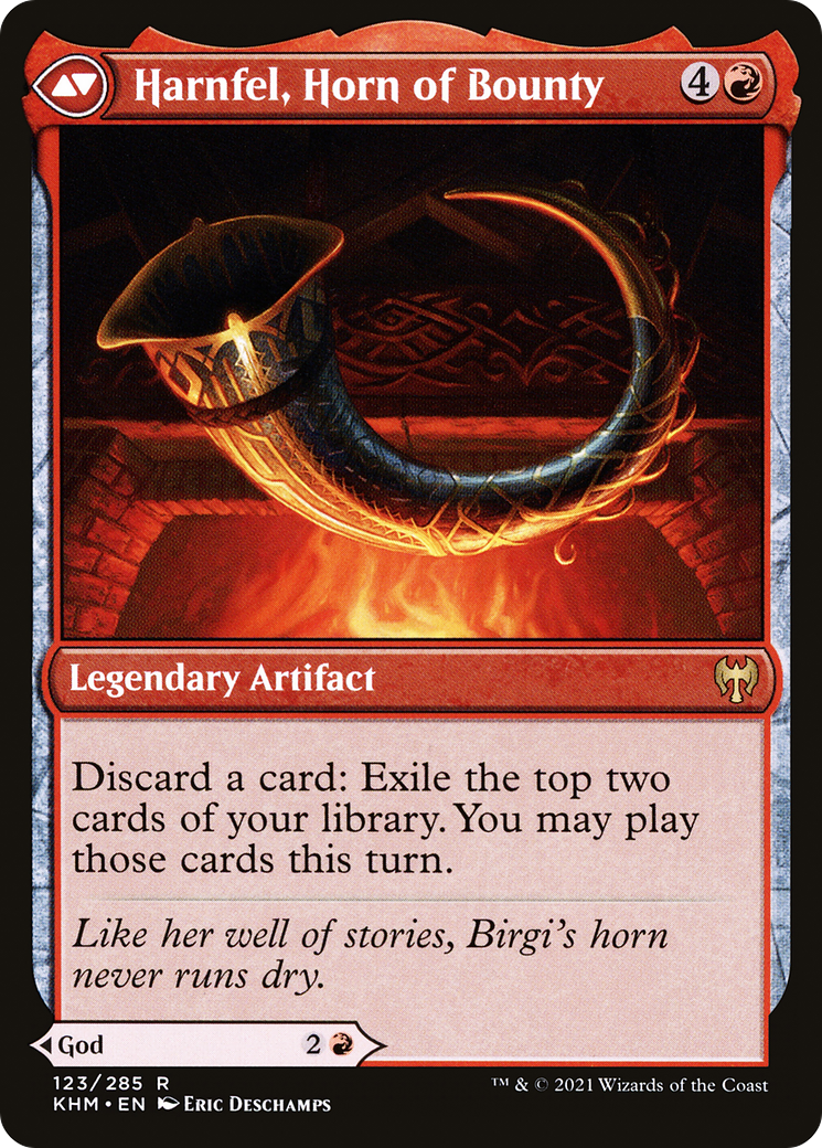 Birgi, God of Storytelling // Harnfel, Horn of Bounty (KHM-123) - Kaldheim - Premium MTG Single from Wizards of the Coast - Just $4.31! Shop now at Game Crave Tournament Store