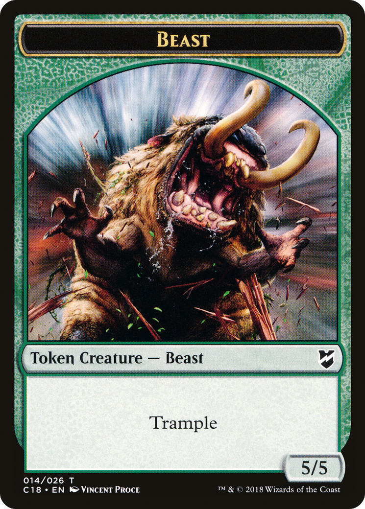 Beast (TC18-014) - Commander 2018 Tokens - Premium MTG Single from Wizards of the Coast - Just $0! Shop now at Game Crave Tournament Store