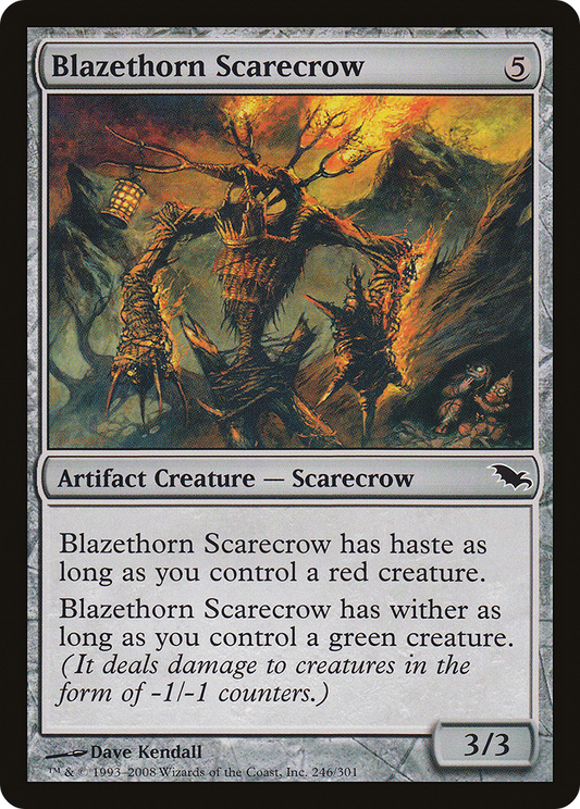 Blazethorn Scarecrow (SHM-246) - Shadowmoor Foil - Premium MTG Single from Wizards of the Coast - Just $0.13! Shop now at Game Crave Tournament Store
