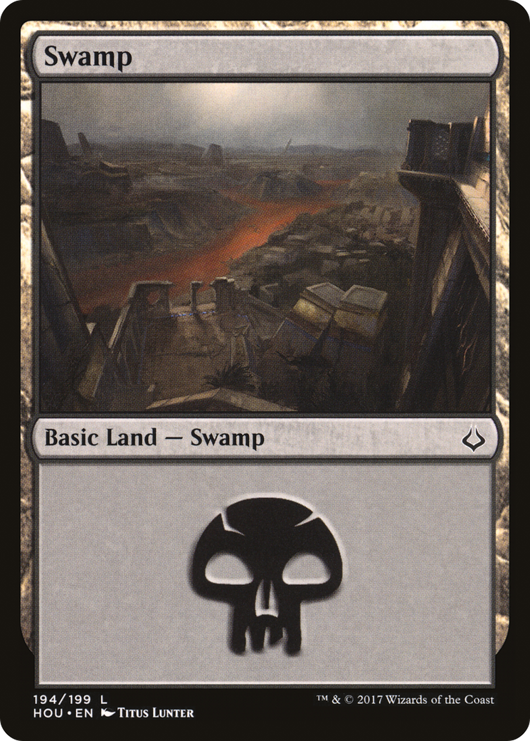 Swamp (HOU-194) - Hour of Devastation Foil - Premium MTG Single from Wizards of the Coast - Just $0.09! Shop now at Game Crave Tournament Store