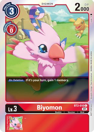 Biyomon - BT2-010 (ST-11 Special Entry Pack) (BT2-010) - Release Special Booster Foil - Premium Digimon Single from Bandai - Just $0.71! Shop now at Game Crave Tournament Store