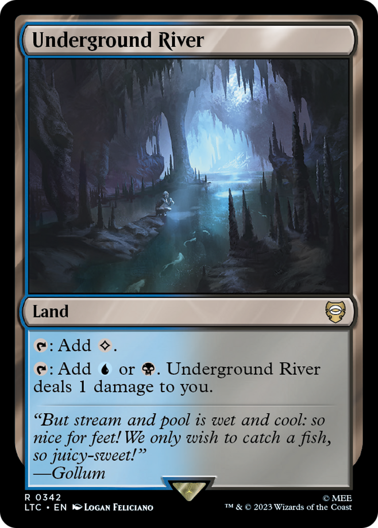 Underground River (LTC-342) - Tales of Middle-earth Commander - Premium MTG Single from Wizards of the Coast - Just $0.39! Shop now at Game Crave Tournament Store