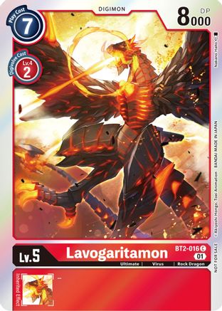 Lavogaritamon (ST-11 Special Entry Pack) (BT2-016) - Release Special Booster Foil - Premium Digimon Single from Bandai - Just $0.17! Shop now at Game Crave Tournament Store