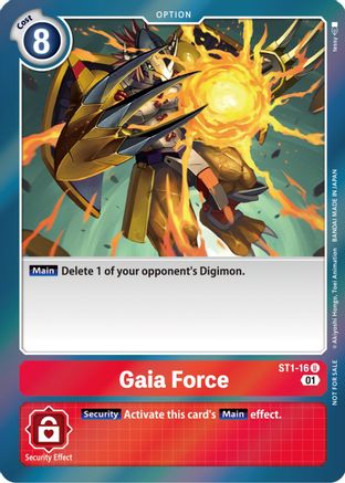 Gaia Force (ST-11 Special Entry Pack) (ST1-16) - Starter Deck 01: Gaia Red Foil - Premium Digimon Single from Bandai - Just $1.92! Shop now at Game Crave Tournament Store