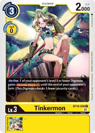Tinkermon (BT10-030) - Xros Encounter - Premium Digimon Single from Bandai - Just $0.08! Shop now at Game Crave Tournament Store