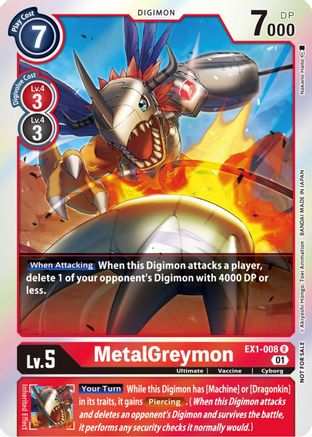 MetalGreymon (Premium Deck Set Lucky Pack) (EX1-008) - Classic Collection Foil - Premium Digimon Single from Bandai - Just $0.25! Shop now at Game Crave Tournament Store