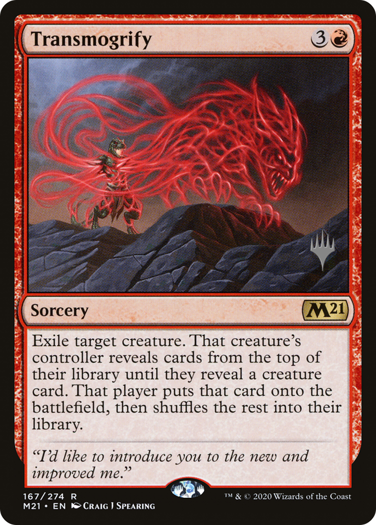 Transmogrify (PM21-167P) - Core Set 2021 Promos Foil - Premium MTG Single from Wizards of the Coast - Just $0.63! Shop now at Game Crave Tournament Store