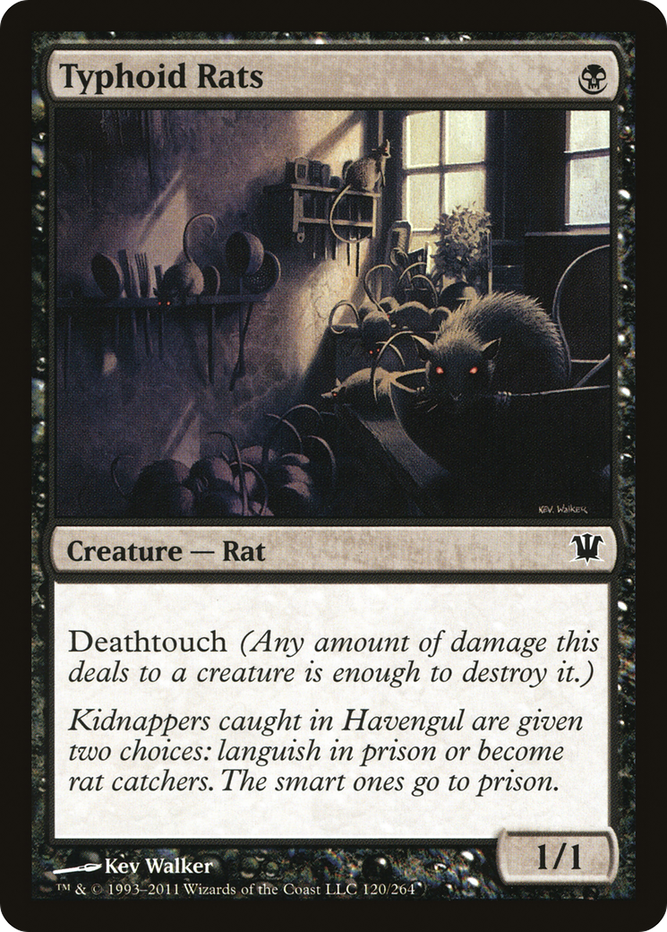 Typhoid Rats (ISD-120) - Innistrad - Premium MTG Single from Wizards of the Coast - Just $0.25! Shop now at Game Crave Tournament Store