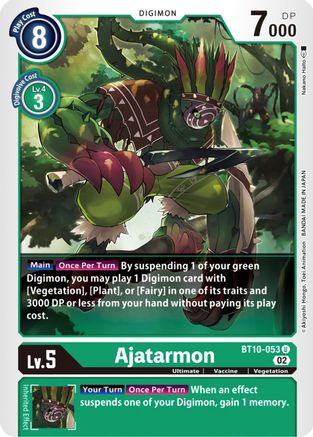 Ajatarmon (BT10-053) - Xros Encounter - Premium Digimon Single from Bandai - Just $0.28! Shop now at Game Crave Tournament Store