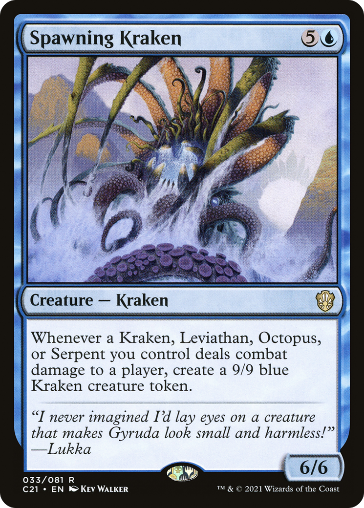Spawning Kraken (C21-033) - Commander 2021 - Premium MTG Single from Wizards of the Coast - Just $11.05! Shop now at Game Crave Tournament Store