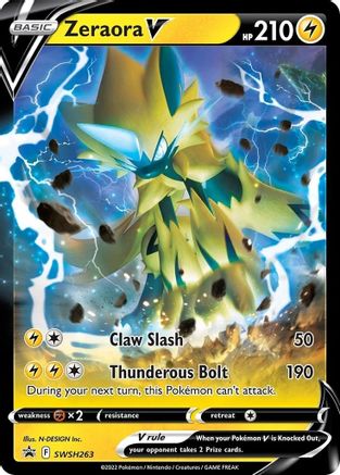 Zeraora V SWSH263/307 - SWSH Black Star Promos Holofoil - Premium Pokemon Single from Nintendo - Just $0.92! Shop now at Game Crave Tournament Store