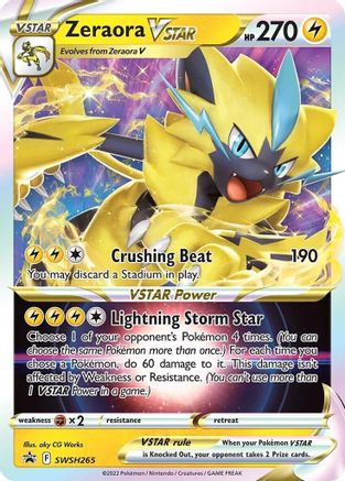 Zeraora VSTAR SWSH265/307 - SWSH Black Star Promos Holofoil - Premium Pokemon Single from Nintendo - Just $1.62! Shop now at Game Crave Tournament Store