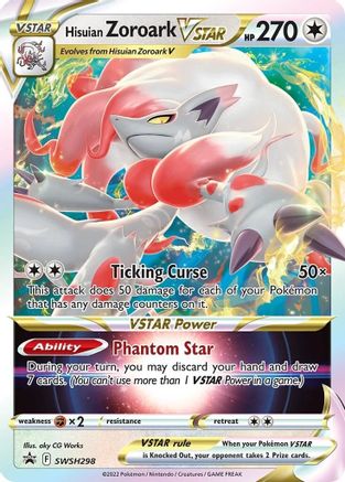 Hisuian Zoroark VSTAR SWSH298/307 - SWSH Black Star Promos Holofoil - Premium Pokemon Single from Nintendo - Just $0.75! Shop now at Game Crave Tournament Store