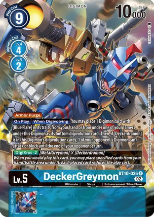 DeckerGreymon (Alternate Art) (BT10-026) - Xros Encounter Foil - Premium Digimon Single from Bandai - Just $2.98! Shop now at Game Crave Tournament Store