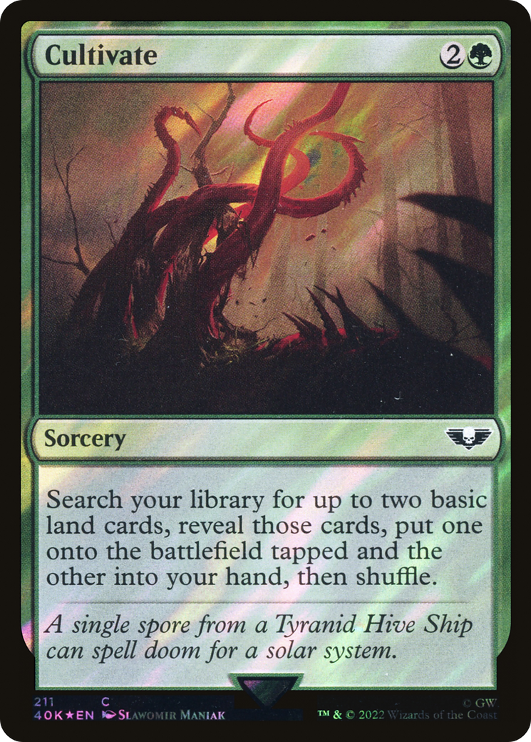 Cultivate (40K-211★) - Warhammer 40,000 Commander Foil - Premium MTG Single from Wizards of the Coast - Just $0.99! Shop now at Game Crave Tournament Store