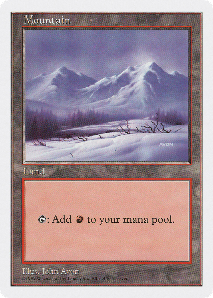Mountain (5ED-442) - Fifth Edition - Premium MTG Single from Wizards of the Coast - Just $0.18! Shop now at Game Crave Tournament Store