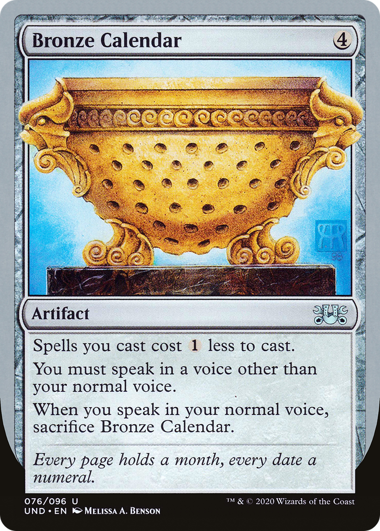 Bronze Calendar (UND-076) - Unsanctioned - Premium MTG Single from Wizards of the Coast - Just $0.25! Shop now at Game Crave Tournament Store