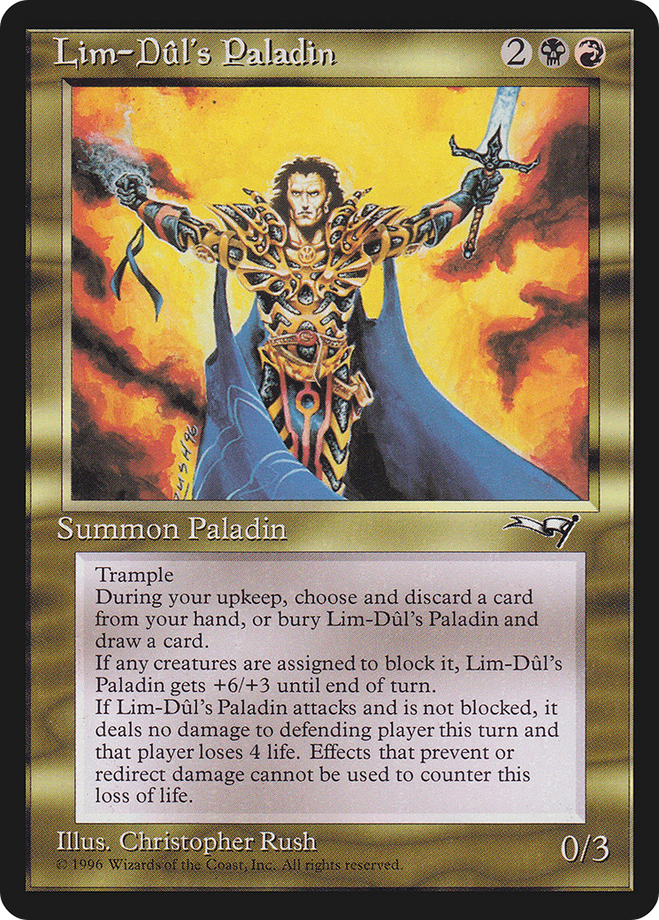 Lim-Dûl's Paladin (ALL-108) - Alliances - Premium MTG Single from Wizards of the Coast - Just $0.08! Shop now at Game Crave Tournament Store