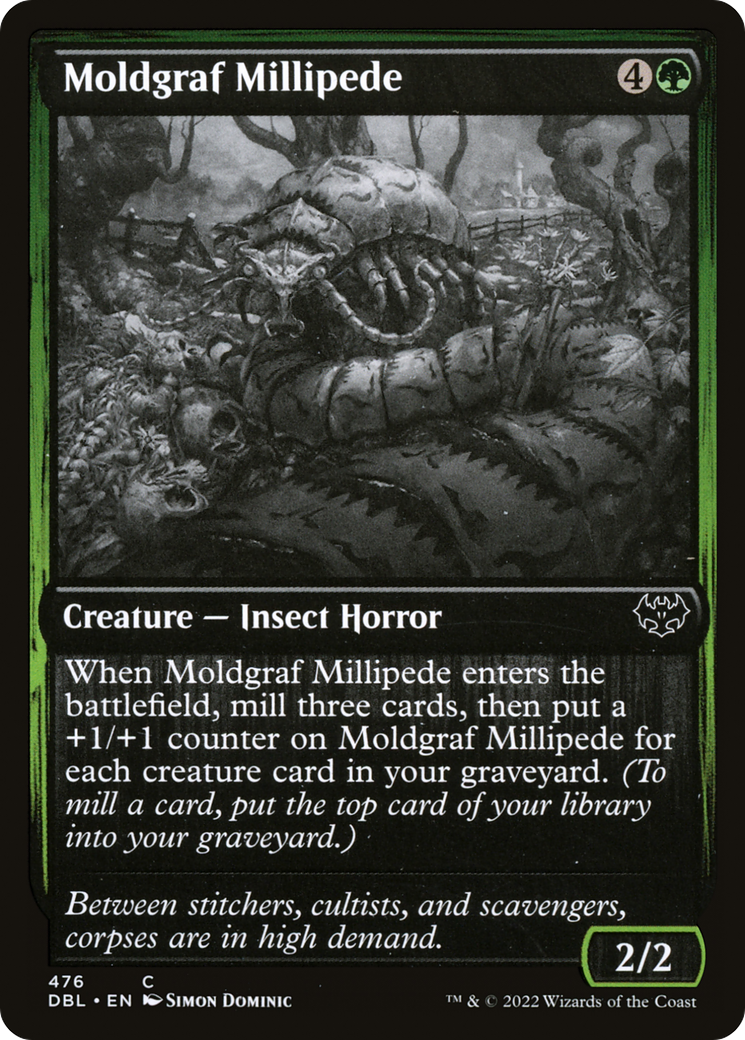 Moldgraf Millipede (DBL-476) - Innistrad: Double Feature - Premium MTG Single from Wizards of the Coast - Just $0.08! Shop now at Game Crave Tournament Store