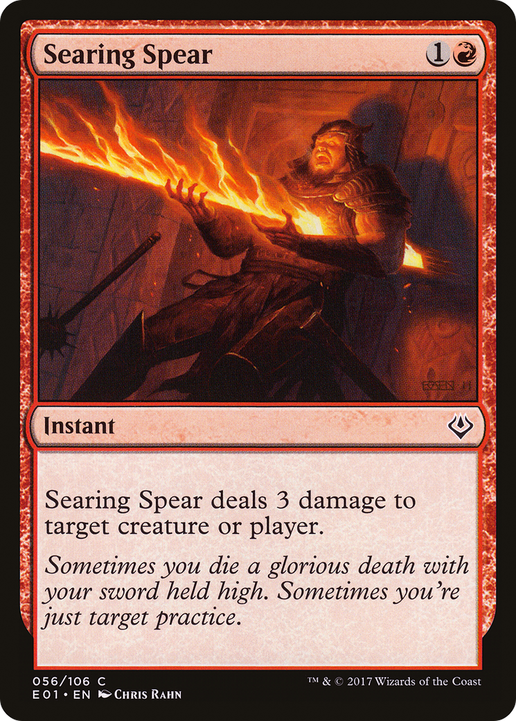 Searing Spear (E01-056) - Archenemy: Nicol Bolas - Premium MTG Single from Wizards of the Coast - Just $0.26! Shop now at Game Crave Tournament Store