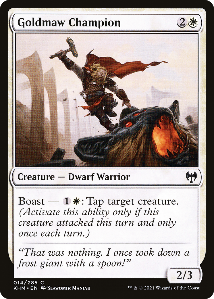 Goldmaw Champion (KHM-014) - Kaldheim - Premium MTG Single from Wizards of the Coast - Just $0.08! Shop now at Game Crave Tournament Store
