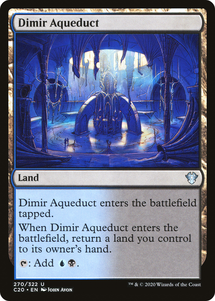 Dimir Aqueduct (C20-270) - Commander 2020 - Premium MTG Single from Wizards of the Coast - Just $0.08! Shop now at Game Crave Tournament Store