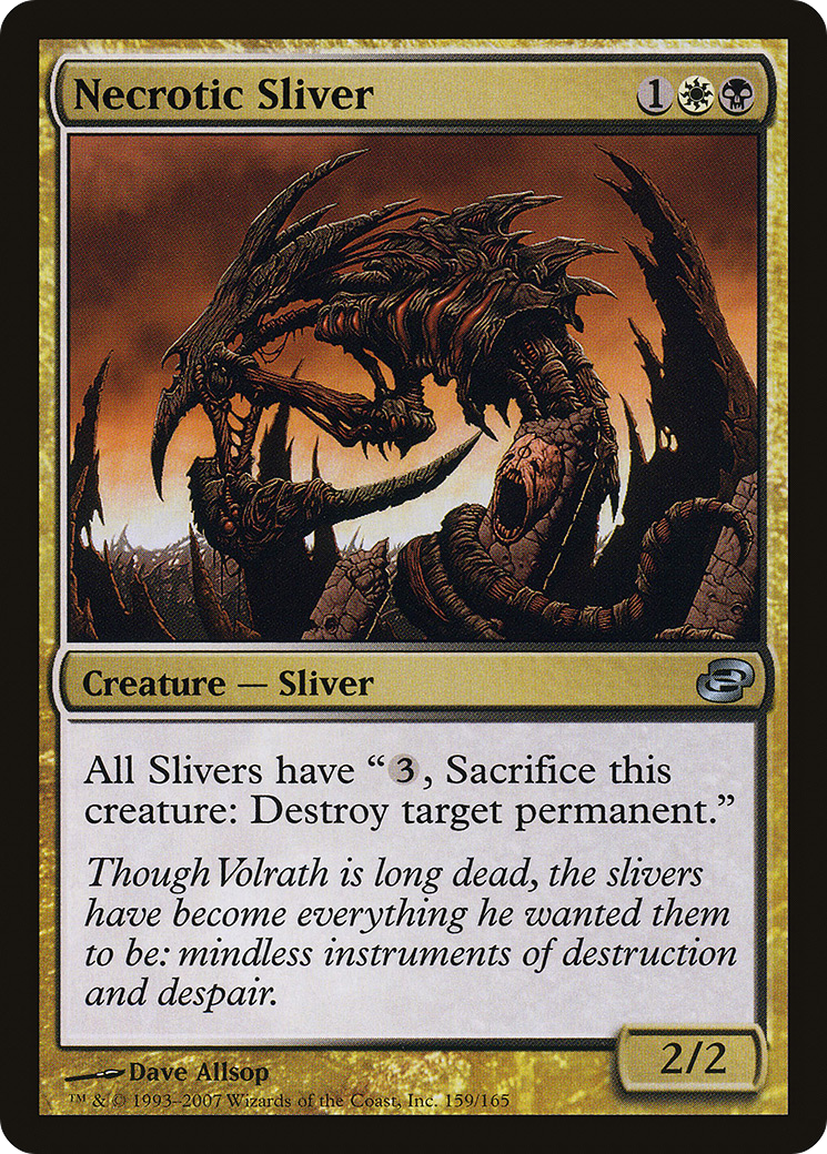 Necrotic Sliver (PLC-159) - Planar Chaos Foil - Premium MTG Single from Wizards of the Coast - Just $1.96! Shop now at Game Crave Tournament Store