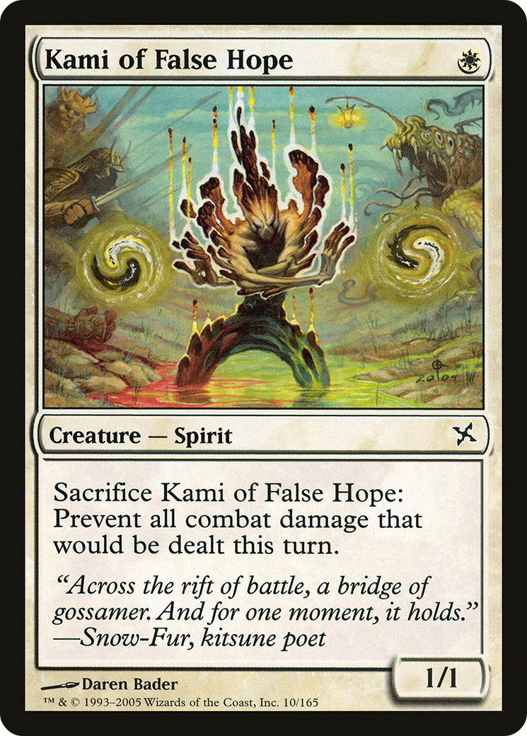 Kami of False Hope (BOK-010) - Betrayers of Kamigawa - Premium MTG Single from Wizards of the Coast - Just $0.73! Shop now at Game Crave Tournament Store