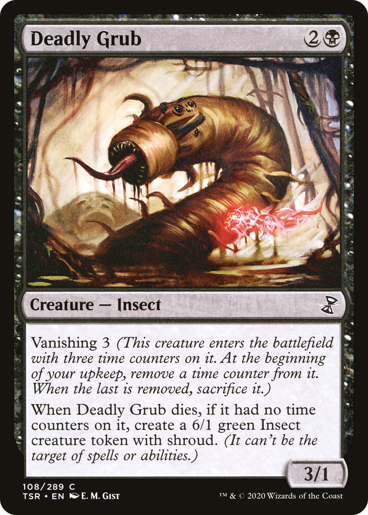Deadly Grub (TSR-108) - Time Spiral Remastered Foil - Premium MTG Single from Wizards of the Coast - Just $0.08! Shop now at Game Crave Tournament Store