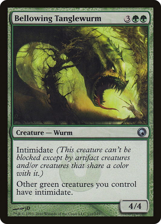 Bellowing Tanglewurm (SOM-111) - Scars of Mirrodin - Premium MTG Single from Wizards of the Coast - Just $0.18! Shop now at Game Crave Tournament Store
