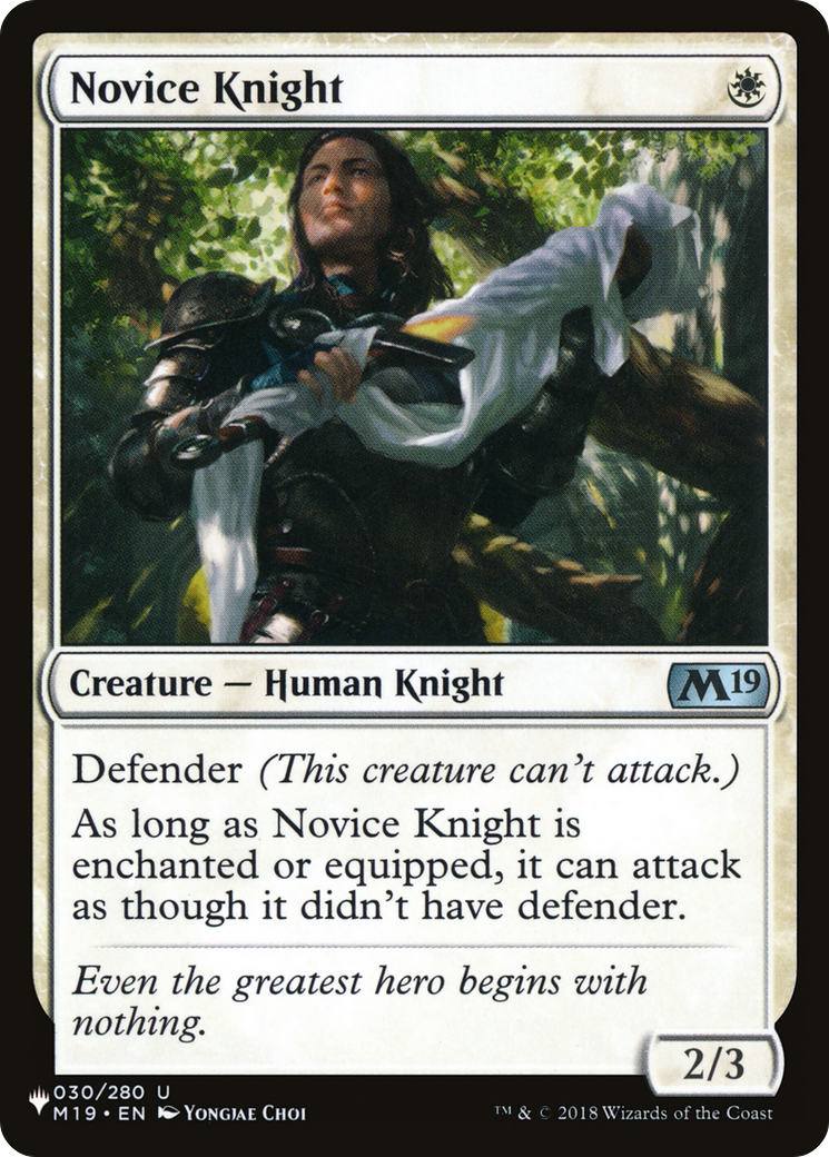 Novice Knight (PLIST-659) - The List - Premium MTG Single from Wizards of the Coast - Just $0.08! Shop now at Game Crave Tournament Store