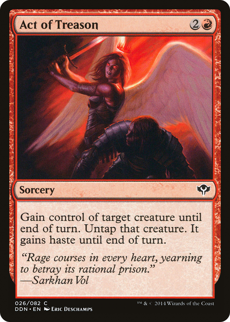 Act of Treason (DDN-026) - Duel Decks: Speed vs. Cunning - Premium MTG Single from Wizards of the Coast - Just $0.08! Shop now at Game Crave Tournament Store