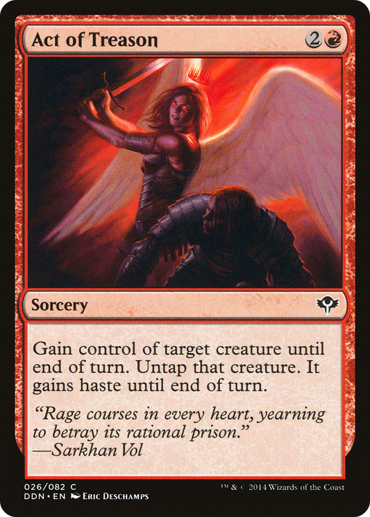Act of Treason (DDN-026) - Duel Decks: Speed vs. Cunning - Premium MTG Single from Wizards of the Coast - Just $0.08! Shop now at Game Crave Tournament Store