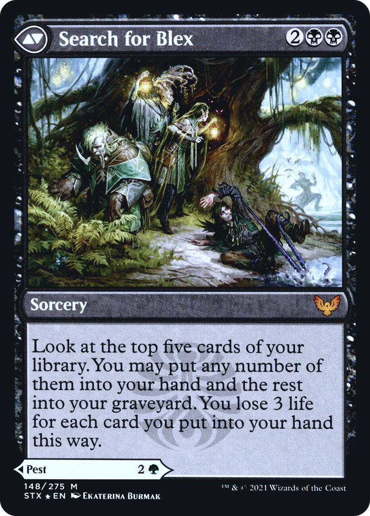 Blex, Vexing Pest // Search for Blex (PSTX-148S) - Strixhaven: School of Mages Promos Foil - Premium MTG Single from Wizards of the Coast - Just $3.27! Shop now at Game Crave Tournament Store