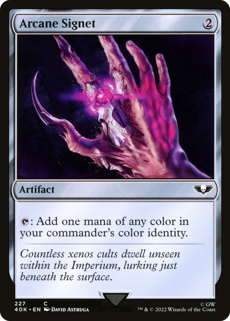 Arcane Signet (40K-227) - Warhammer 40,000 Commander - Premium MTG Single from Wizards of the Coast - Just $1.64! Shop now at Game Crave Tournament Store