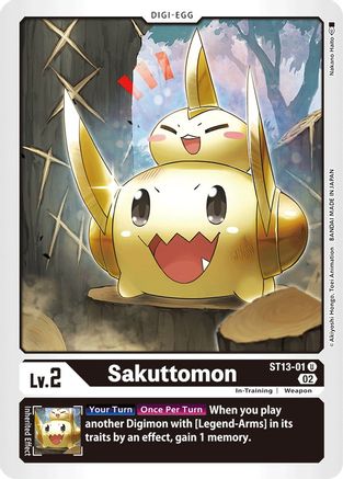 Sakuttomon (ST13-01) - Starter Deck 13: Ragnaloardmon - Premium Digimon Single from Bandai - Just $0.25! Shop now at Game Crave Tournament Store