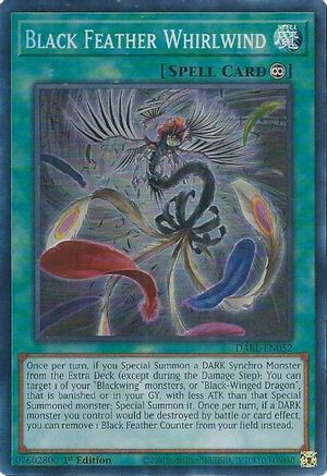 Black Feather Whirlwind (DABL-EN052) - Darkwing Blast 1st Edition - Premium Yugioh Single from Konami - Just $0.25! Shop now at Game Crave Tournament Store