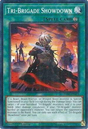 Tri-Brigade Showdown (DABL-EN055) - Darkwing Blast 1st Edition - Premium Yugioh Single from Konami - Just $0.25! Shop now at Game Crave Tournament Store