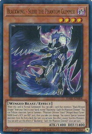 Blackwing - Sudri the Phantom Glimmer (DABL-EN004) - Darkwing Blast 1st Edition - Premium Yugioh Single from Konami - Just $0.76! Shop now at Game Crave Tournament Store